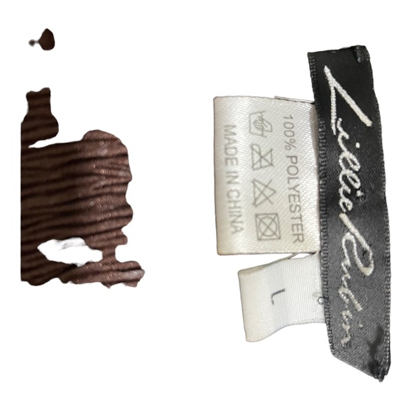 Lillie Rubin womens one button cardigan. Crinkle material unique sleeves size LG - Picture 10 of 10